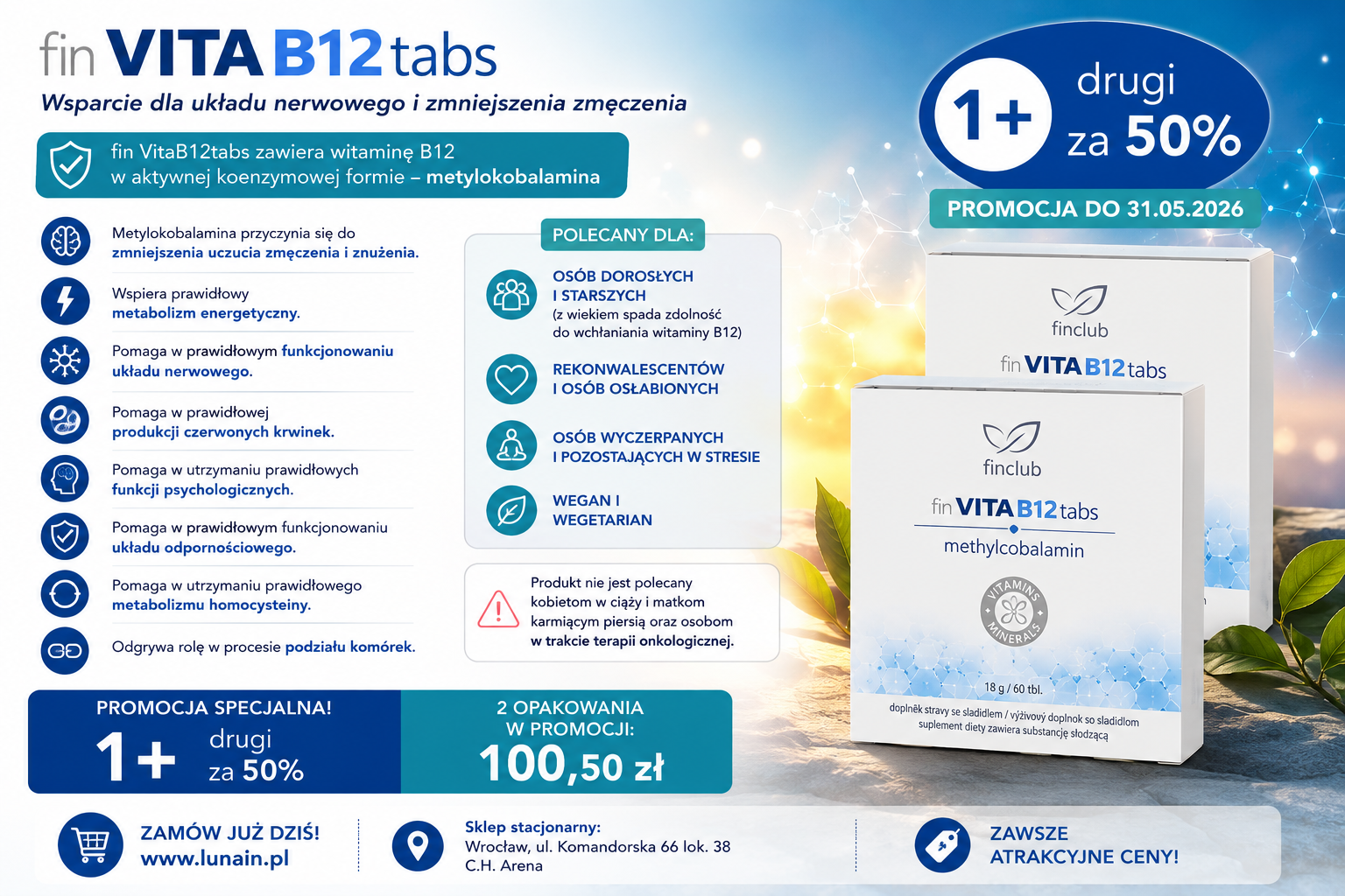 fin VitaB12tabs | Promocja 1+1 za 50%